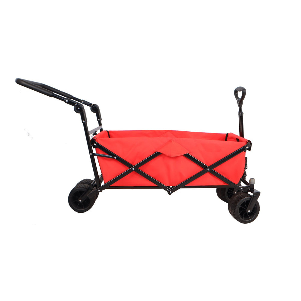 All-Terrain Heavy Duty Folding Wagon Cart with Cover 230Lbs Capacity for Camping Beach Groceries and Outdoor Use Image 2