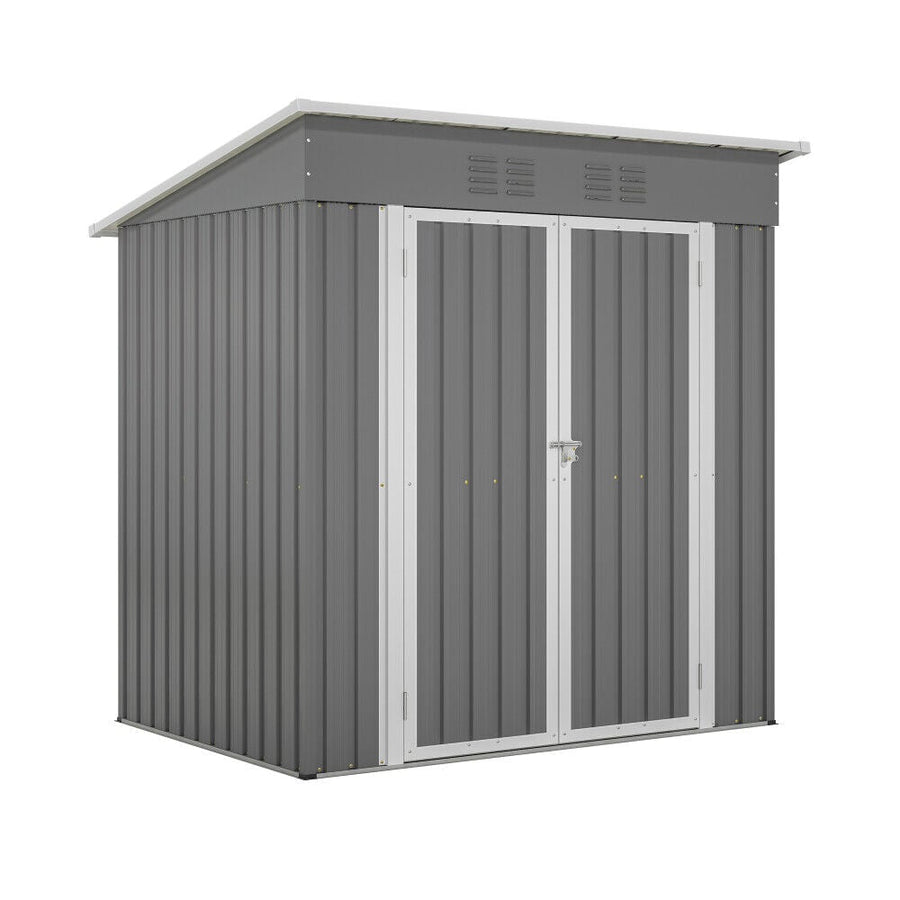 6x4 Outdoor Metal Storage Shed for Garden Tools Lockable Door Image 1