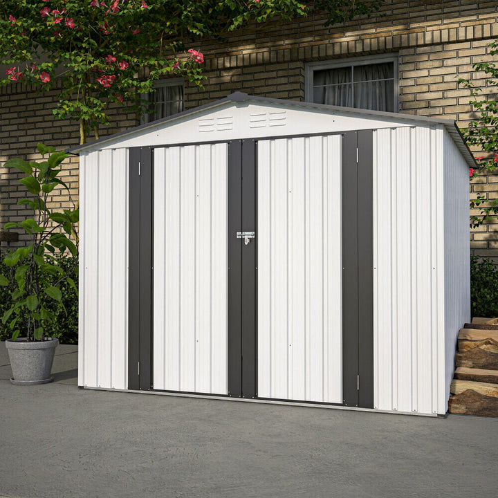 6x4 Outdoor Metal Storage Shed for Garden Tools Lockable Door Image 7