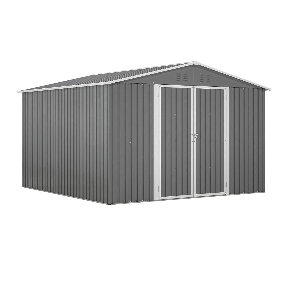 6x4 Outdoor Metal Storage Shed for Garden Tools Lockable Door Image 1