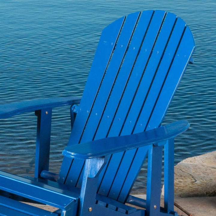 Comfortable Folding Reclining Adirondack Chair For Outdoor Relaxation Image 12