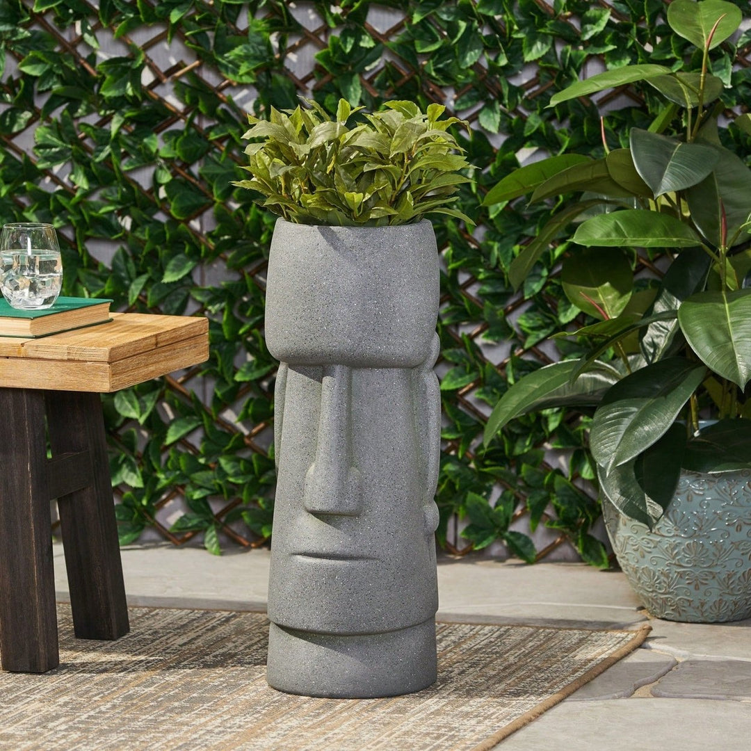 Charming Cast Stone Flower Planter For Outdoor Spaces - Durable And Lightweight Garden Accessory 9.25" W X 9.25" D X Image 12