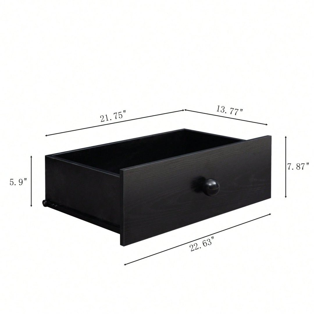 Chest Of Drawers Black Dresser, 6 Drawer Chest With Wide Storage, Modern Contemporary 6-Drawer Cabinet For Bedroom Image 7