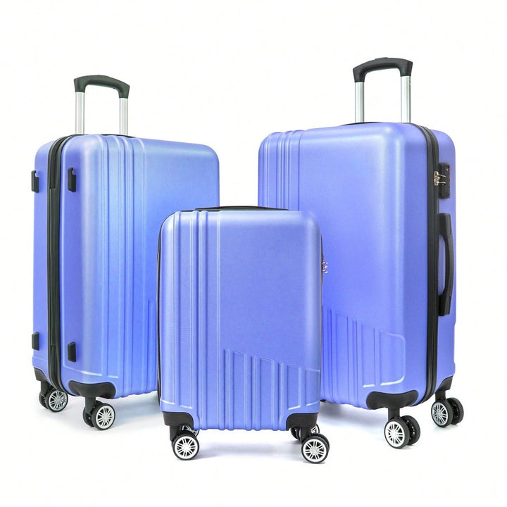 Durable Hard Shell 3-Piece Luggage Set With TSA Lock And 360 Spinner Wheels - Perfect For Effortless Travel (20/24/28 Image 1