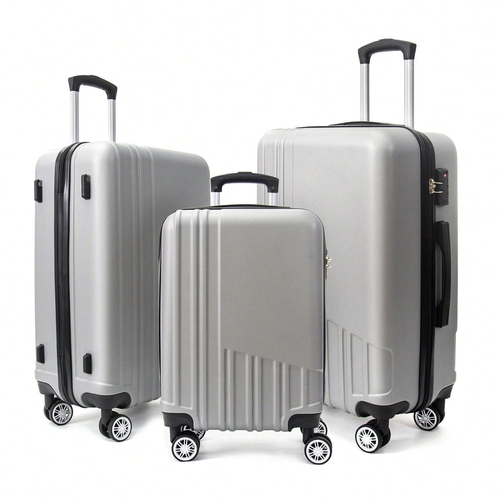 Durable Hard Shell 3-Piece Luggage Set With TSA Lock And 360 Spinner Wheels - Perfect For Effortless Travel (20/24/28 Image 2