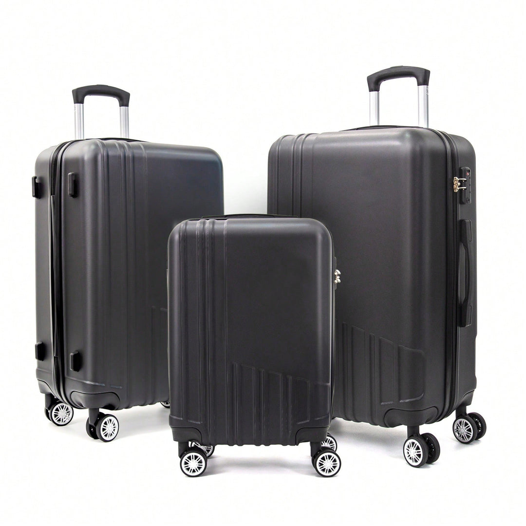 Durable Hard Shell 3-Piece Luggage Set With TSA Lock And 360 Spinner Wheels - Perfect For Effortless Travel (20/24/28 Image 1