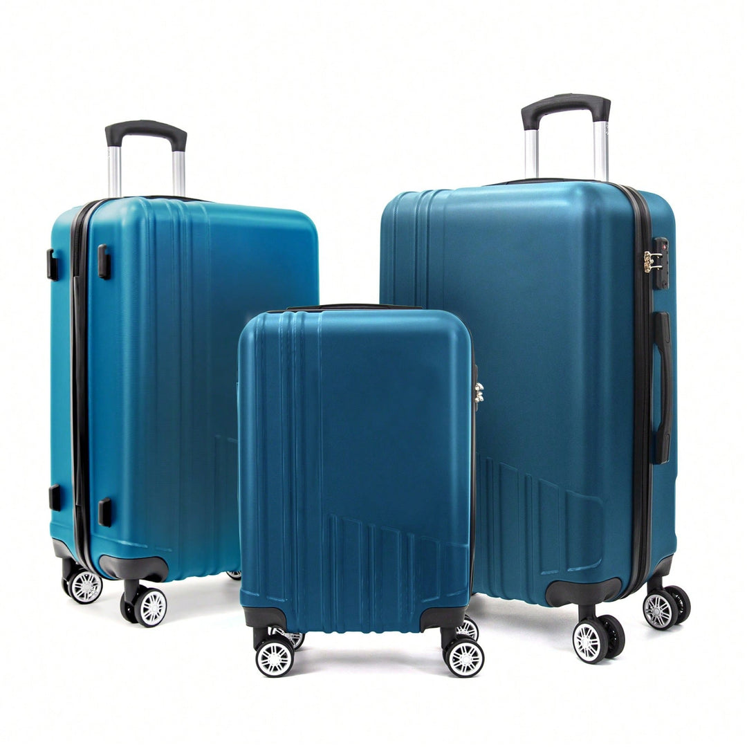 Durable Hard Shell 3-Piece Luggage Set With TSA Lock And 360 Spinner Wheels - Perfect For Effortless Travel (20/24/28 Image 6