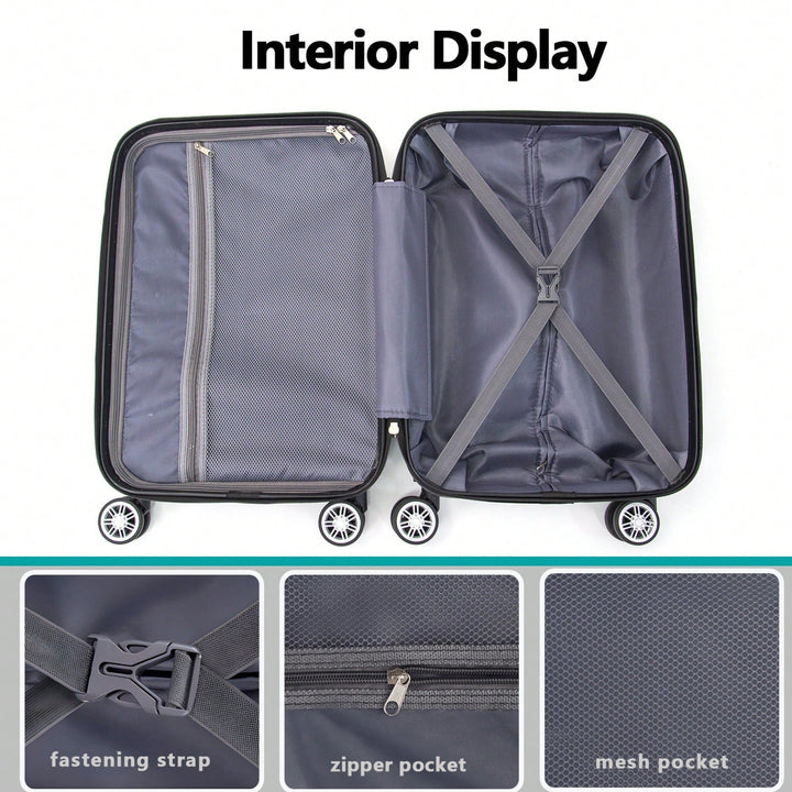 Durable Hard Shell 3-Piece Luggage Set With TSA Lock And 360 Spinner Wheels - Perfect For Effortless Travel (20/24/28 Image 8