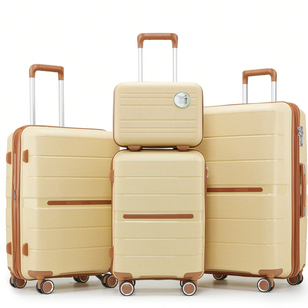 Four-Piece Lightweight Expandable Luggage Set (14"/20"/24"/28") - Durable Travel Suitcases Image 2