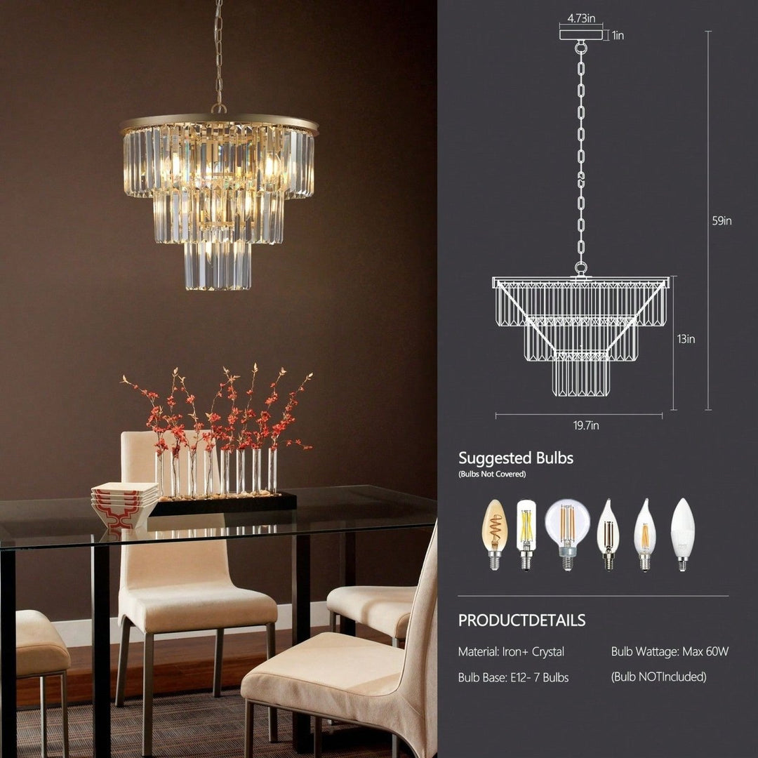 Elegant Modern Gold Crystal Chandelier for Dining Room Kitchen Living Room Adjustable Height High-Quality Design Image 6