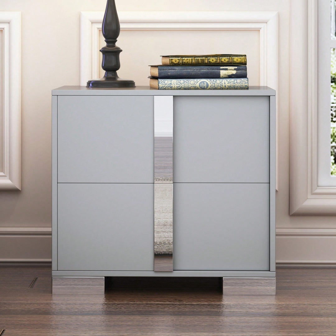 Elegant 2 Drawer Nightstand for Bedroom and Living Room Classic Design Sturdy Build Ample Storage Image 5