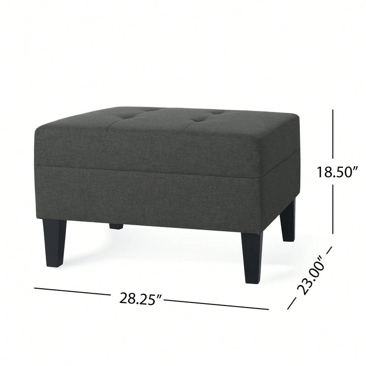 Elegant Plush Ottoman With Multifunctional Storage And Stylish Design Image 7