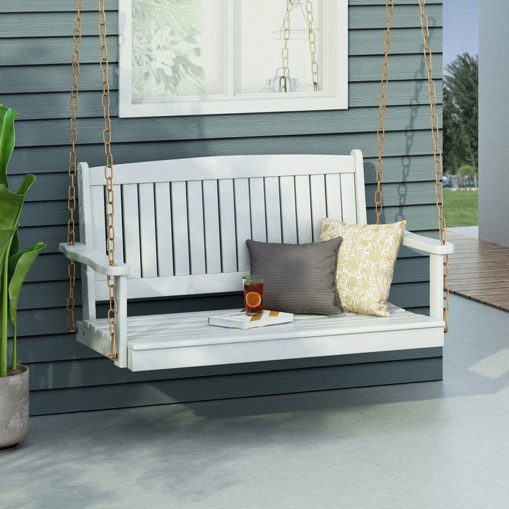 Cozy Outdoor Hanging Porch Swing For Relaxation And Enjoyment Image 10