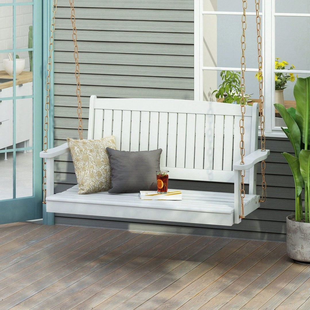 Cozy Outdoor Hanging Porch Swing For Relaxation And Enjoyment Image 11