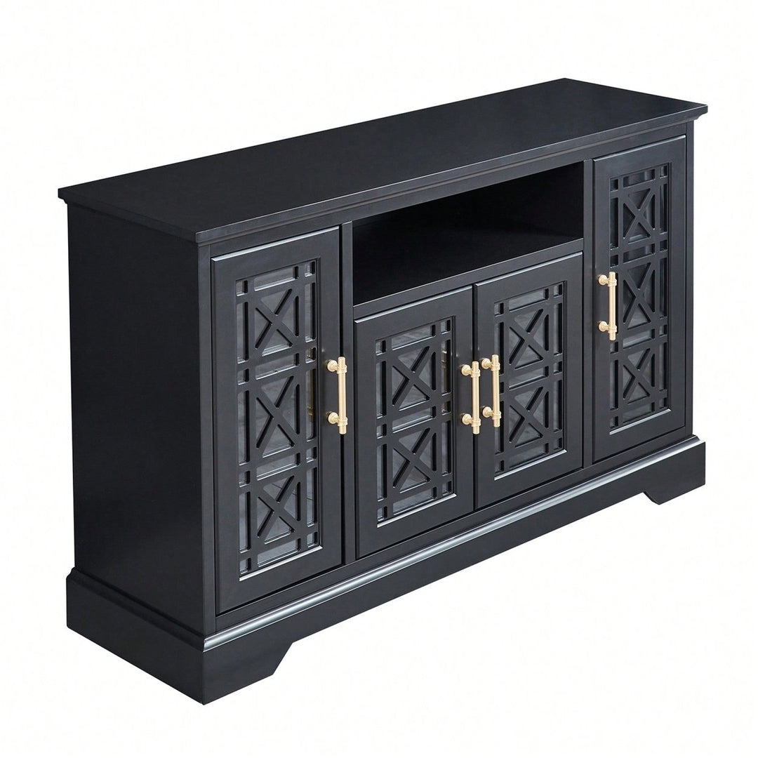 Elegant Storage Sideboard Buffet Table With Versatile Doors For Dining Room Or Living Space Image 1