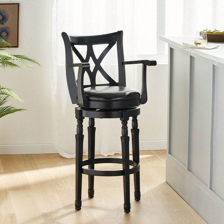 Elegant Leather Bar Stool For Stylish Home Bars And Kitchens - Comfortable Seating With Chic Design Image 8