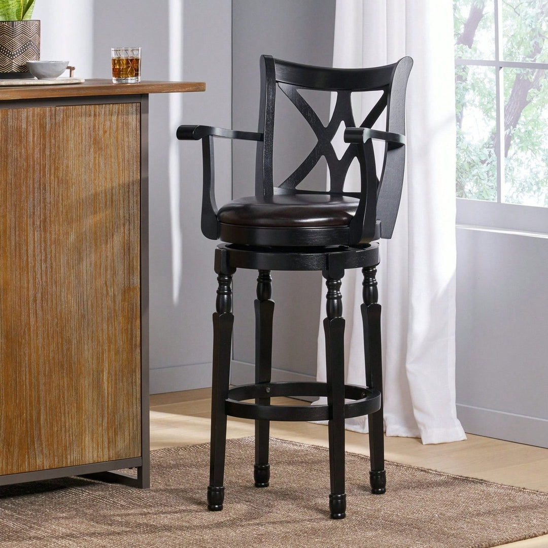 Elegant Leather Bar Stool For Stylish Home Bars And Kitchens - Comfortable Seating With Chic Design Image 10