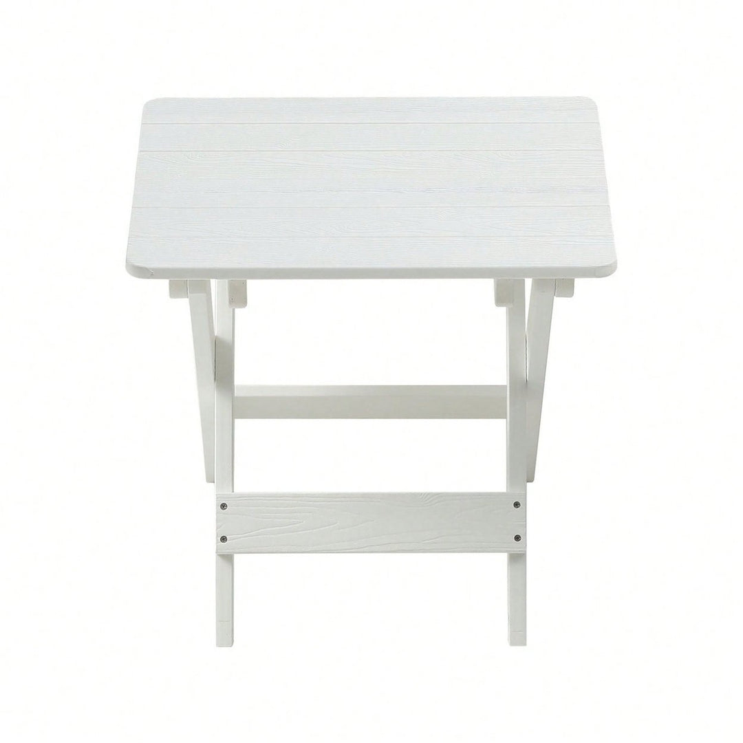 Foldable Small Table And Chair Set With 2 Chairs And Rectangular Table Image 4