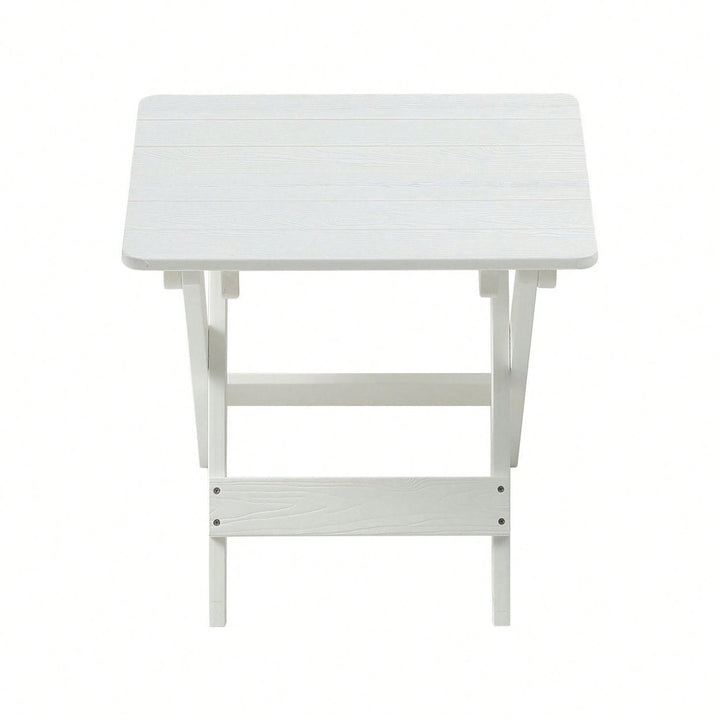 Foldable Small Table And Chair Set With 2 Chairs And Rectangular Table Image 4