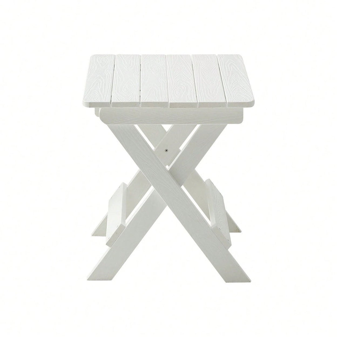 Foldable Small Table And Chair Set With 2 Chairs And Rectangular Table Image 5