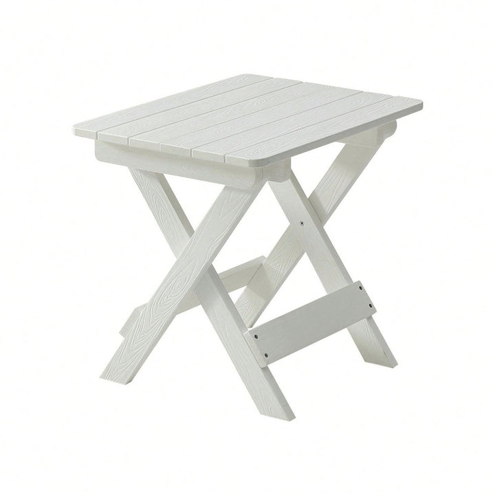 Foldable Small Table And Chair Set With 2 Chairs And Rectangular Table Image 7