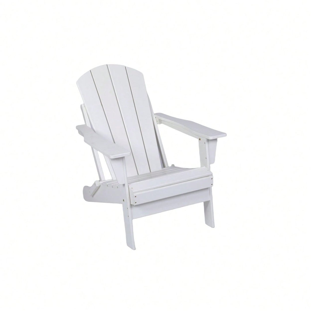 Folding Adirondack Chair, Stackable Arm Rest Ergonomic HDPE All-Weather Adirondack Chair Image 5