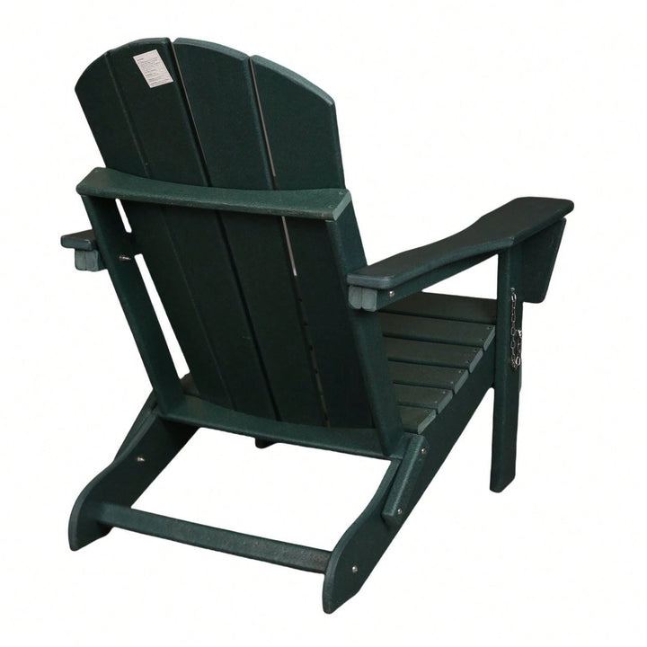 Folding Adirondack Chair, Stackable Arm Rest Ergonomic HDPE All-Weather Adirondack Chair Image 7