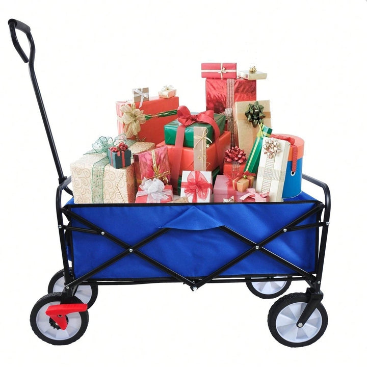 Folding Wagon Garden Shopping Beach Cart Image 1