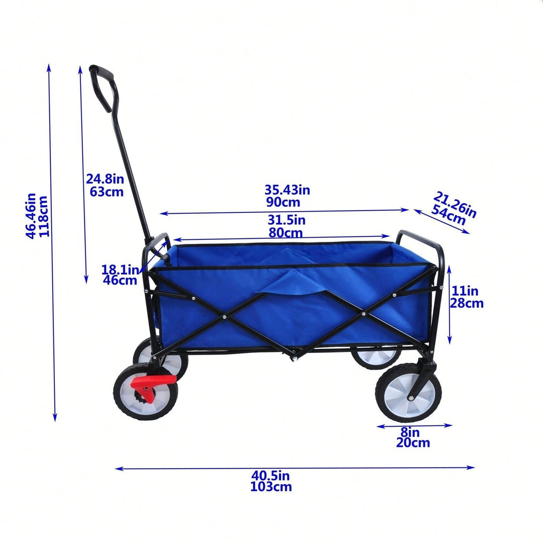 Folding Wagon Garden Shopping Beach Cart Image 9