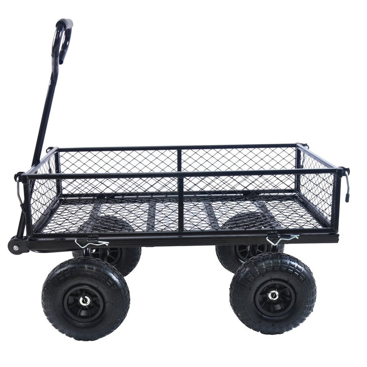 Durable Garden Wagon Cart - Heavy-Duty Transport Truck for Firewood, Supplies, and Outdoor Use - Easy Maneuverability Image 2