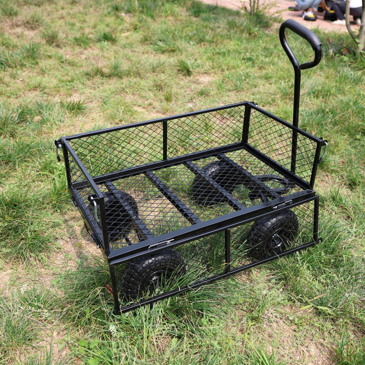 Durable Garden Wagon Cart - Heavy-Duty Transport Truck for Firewood, Supplies, and Outdoor Use - Easy Maneuverability Image 6