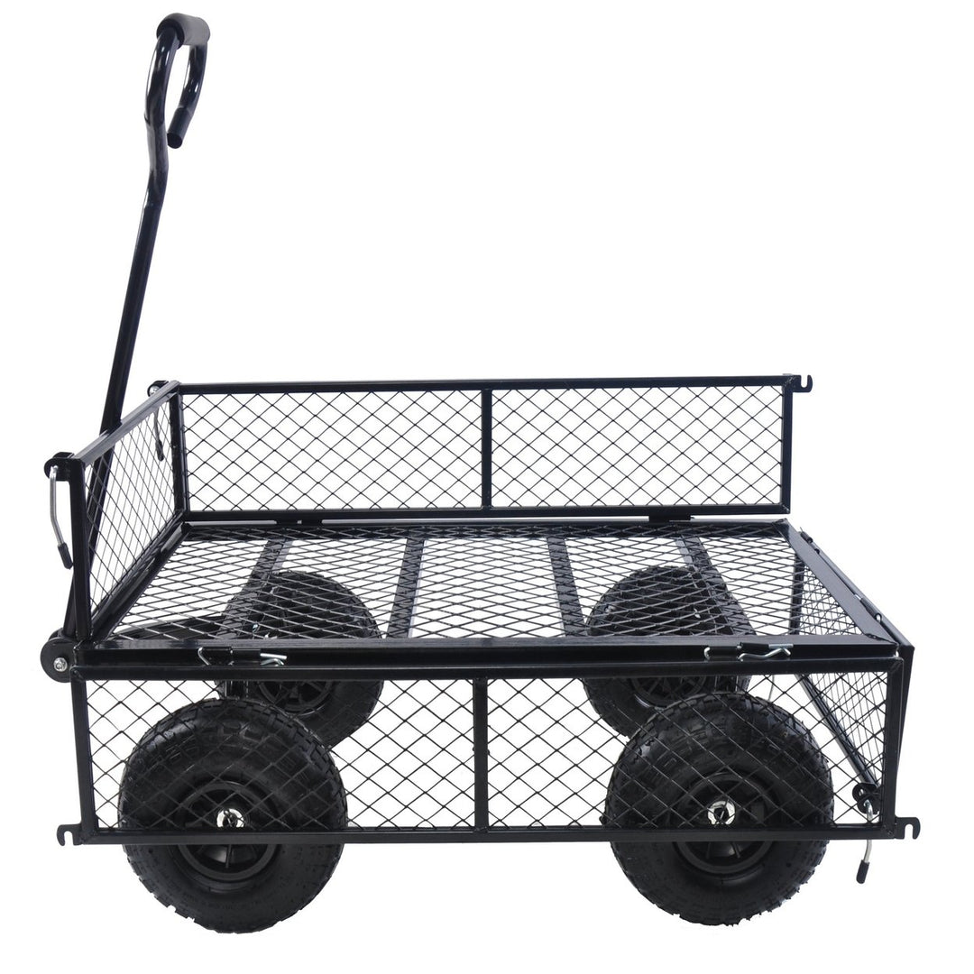 Durable Garden Wagon Cart - Heavy-Duty Transport Truck for Firewood, Supplies, and Outdoor Use - Easy Maneuverability Image 9