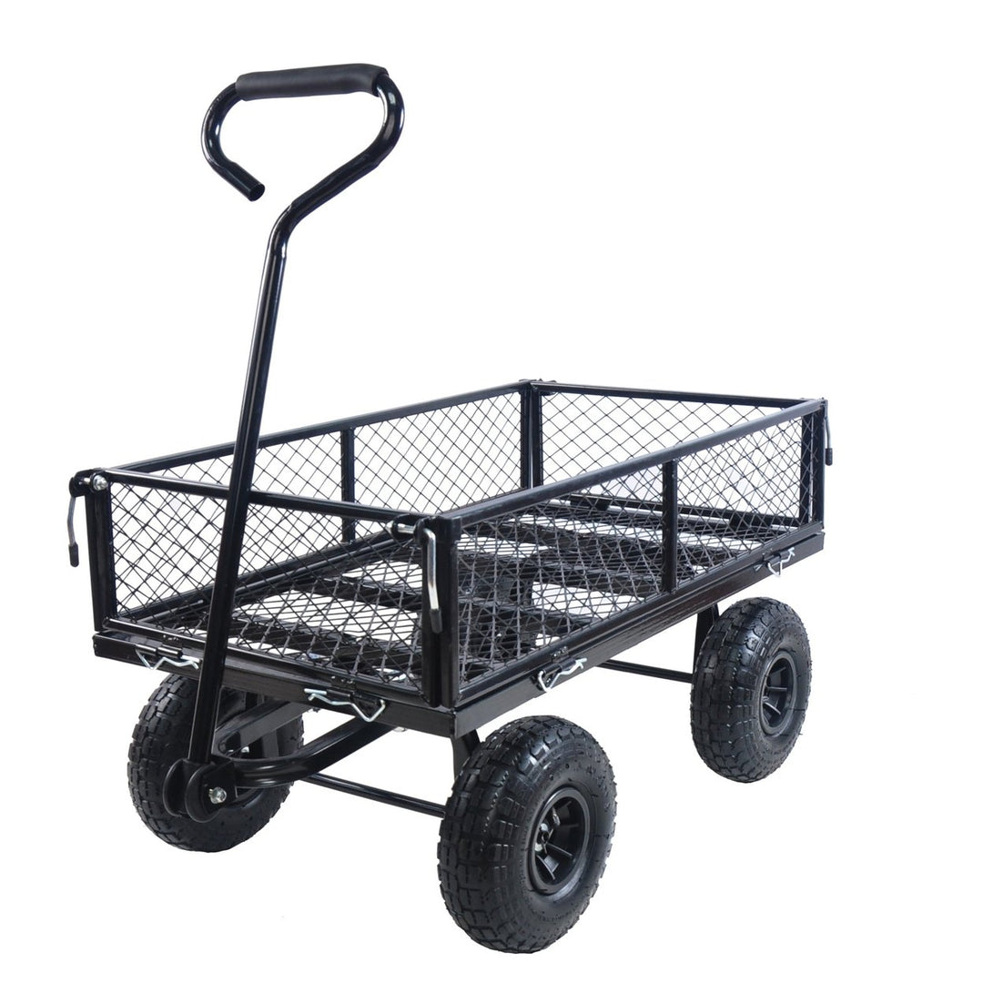 Durable Garden Wagon Cart - Heavy-Duty Transport Truck for Firewood, Supplies, and Outdoor Use - Easy Maneuverability Image 10