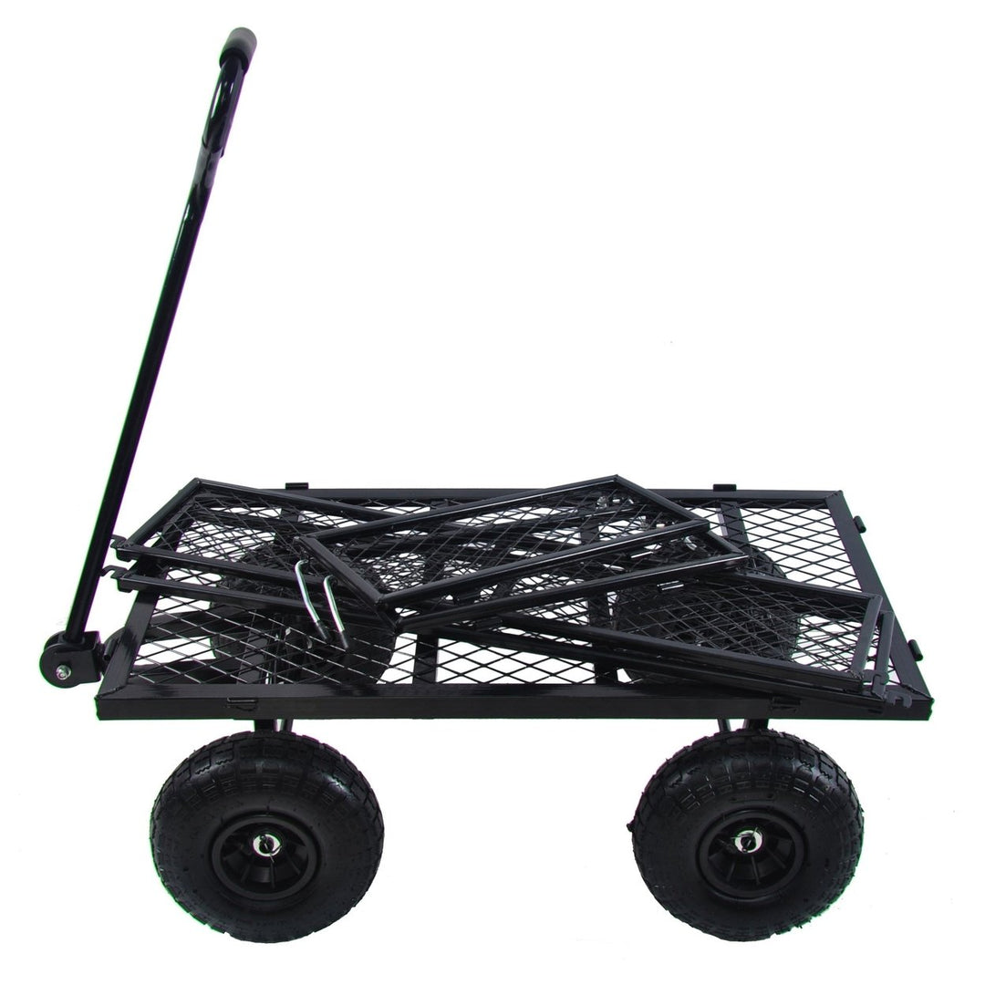 Durable Garden Wagon Cart - Heavy-Duty Transport Truck for Firewood, Supplies, and Outdoor Use - Easy Maneuverability Image 11