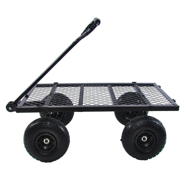 Durable Garden Wagon Cart - Heavy-Duty Transport Truck for Firewood, Supplies, and Outdoor Use - Easy Maneuverability Image 12