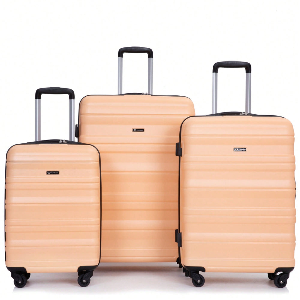 Expandable 3-Piece Lightweight PC Luggage Set With TSA Lock, Spinner Wheels, And Hooks Image 2