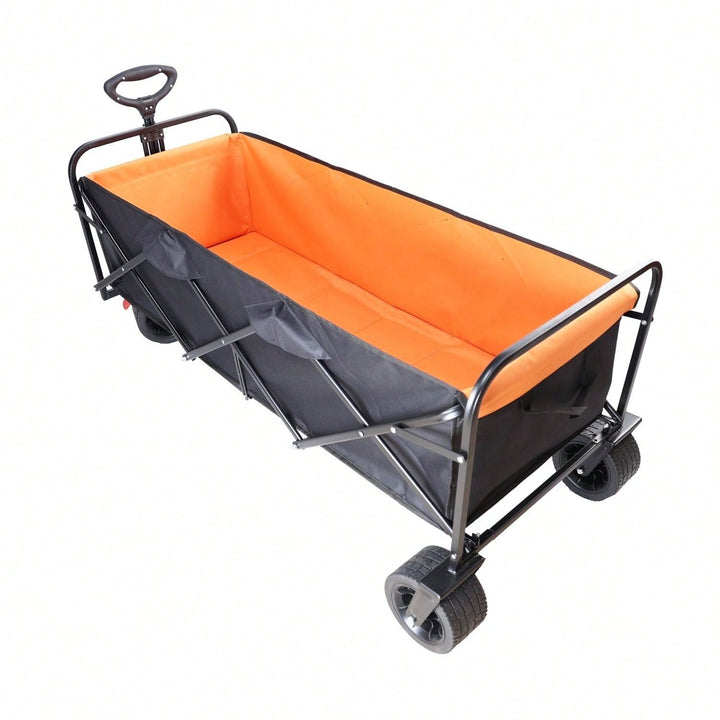 Extra Long Extender Wagon Cart, Folding Wagon Garden Shopping Beach Cart Image 10