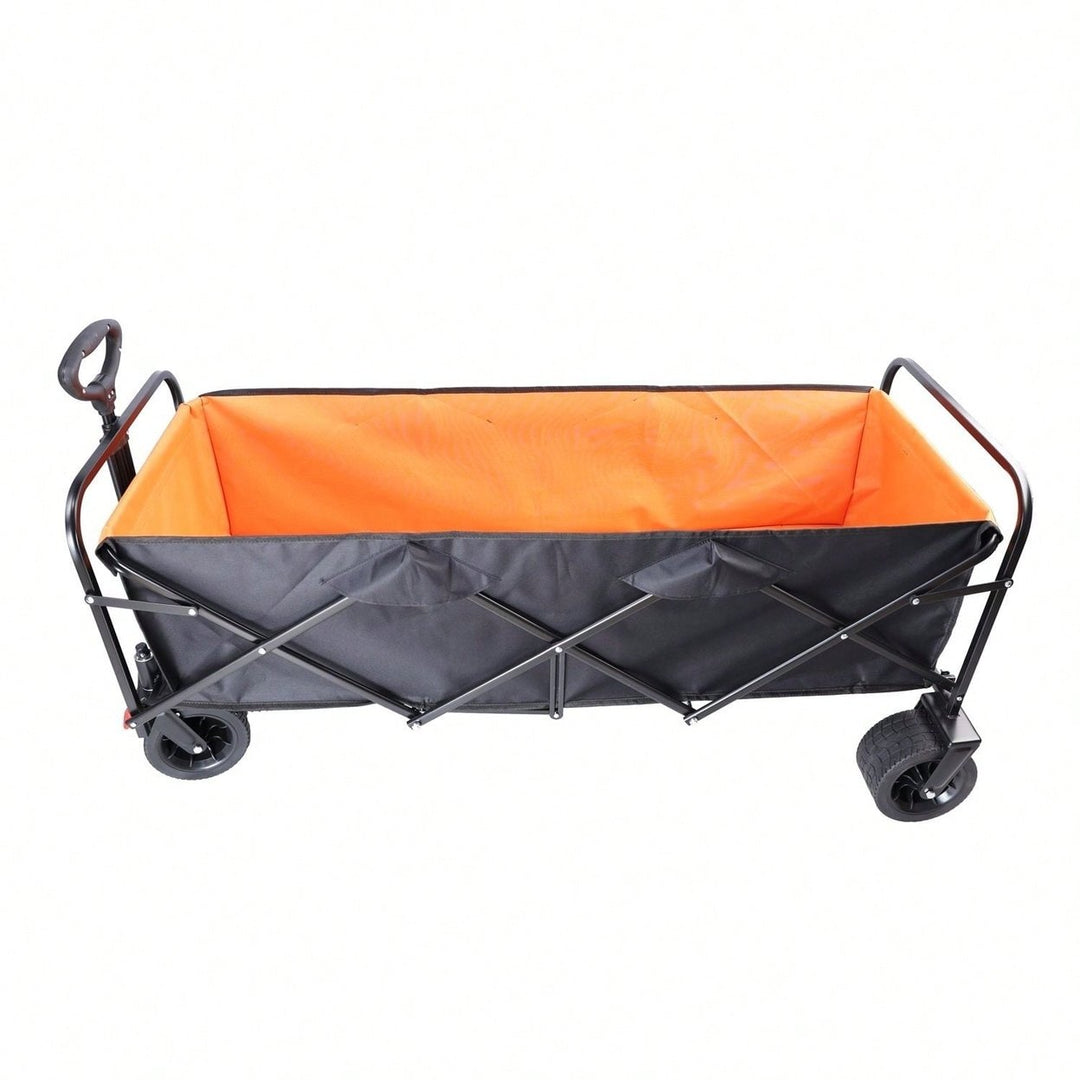 Extra Long Extender Wagon Cart, Folding Wagon Garden Shopping Beach Cart Image 11