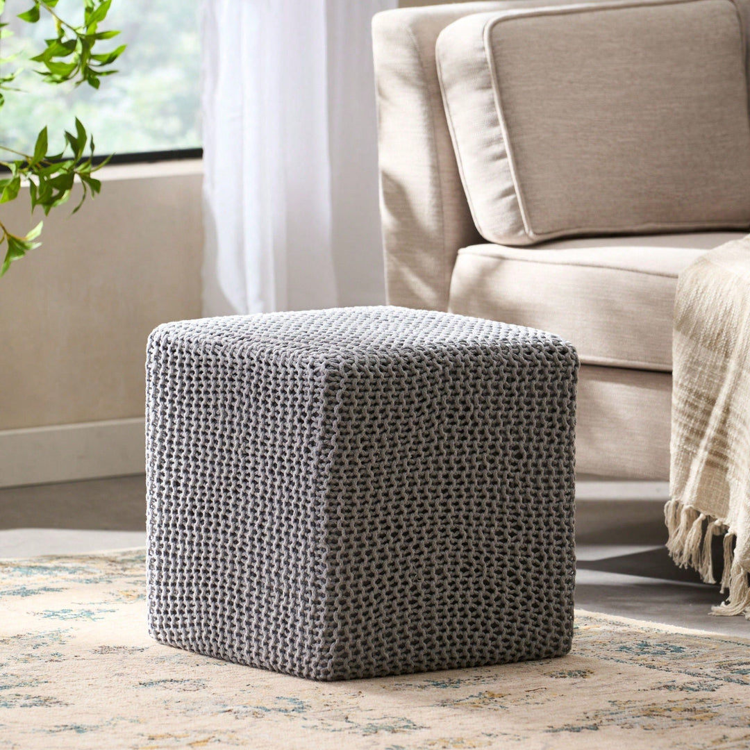 Cozy Knitted Foot Stool For Comfort And Style In Any Living Space Image 5