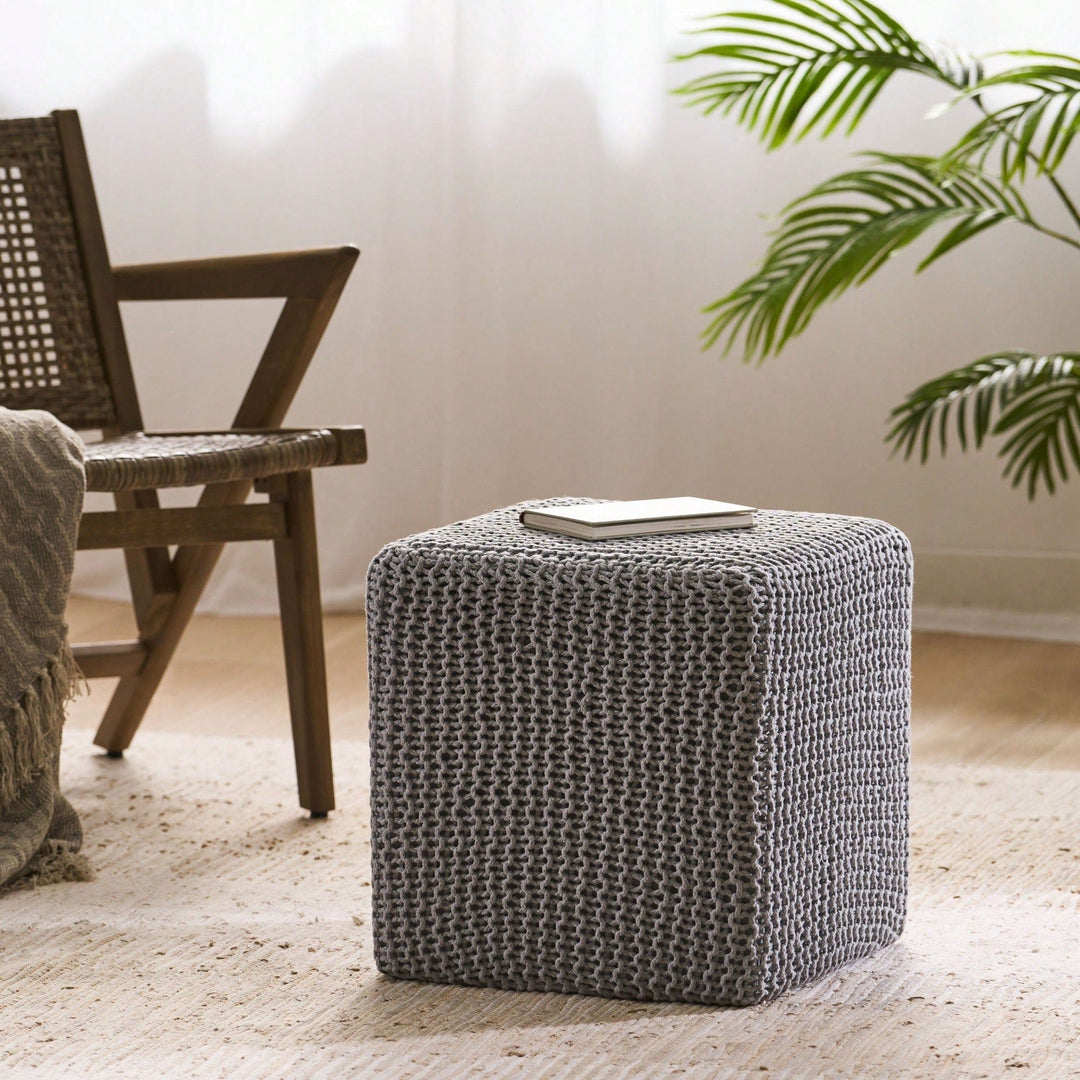 Cozy Knitted Foot Stool For Comfort And Style In Any Living Space Image 6