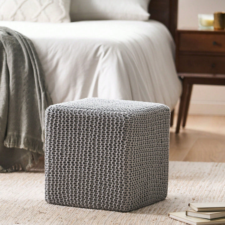 Cozy Knitted Foot Stool For Comfort And Style In Any Living Space Image 7