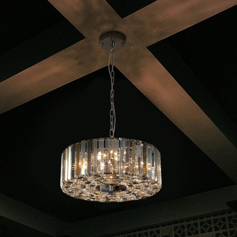 Crystal Chandelier For Living Room Round Lamp Luxury Light Fixture Image 1