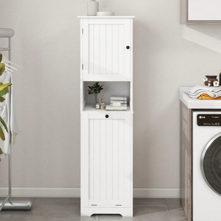 Deluxe Laundry Sorter Cabinet With Tilt-Out Design Image 2