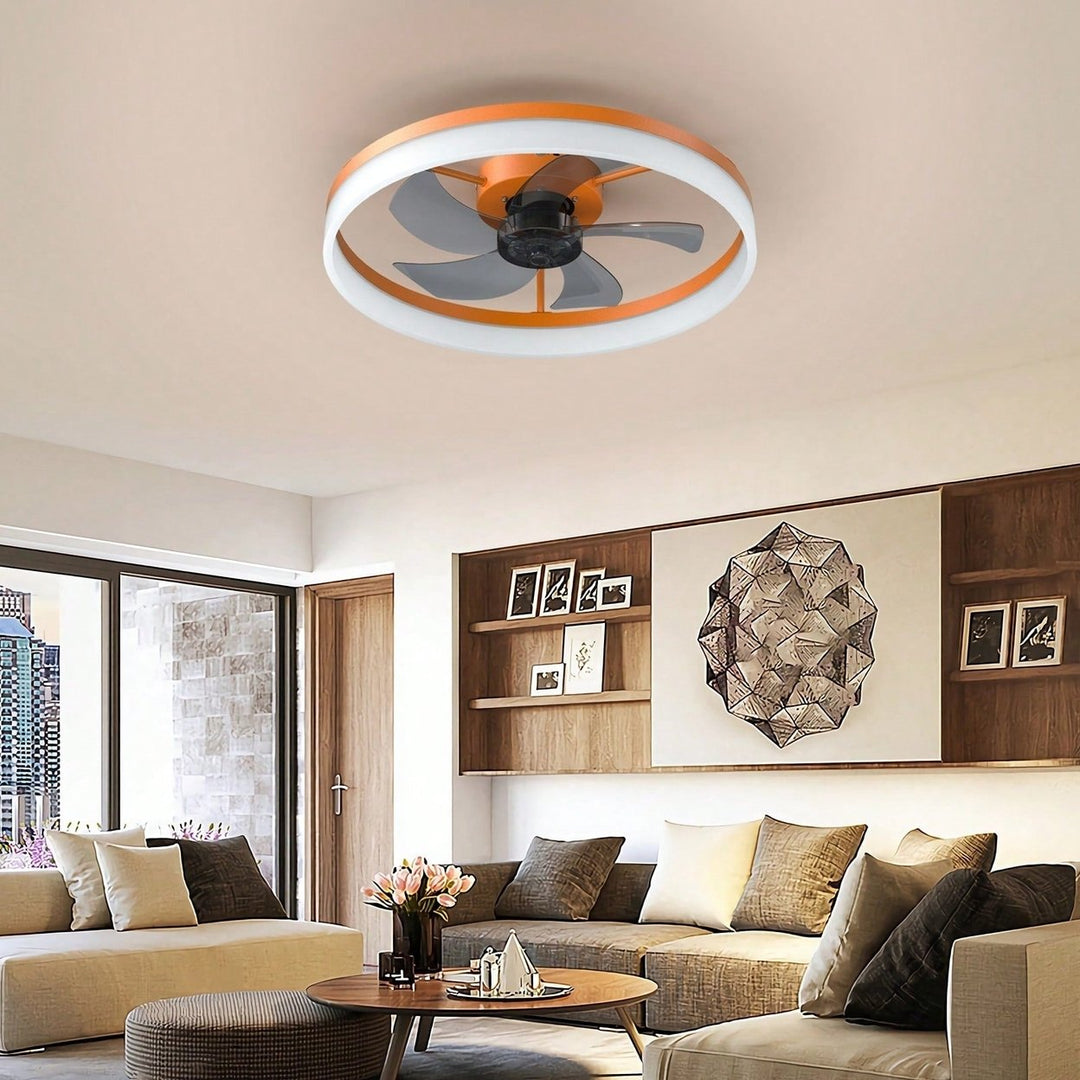 Dimmable LED Embedded Installation Of Thin Modern Ceiling Fans Image 3