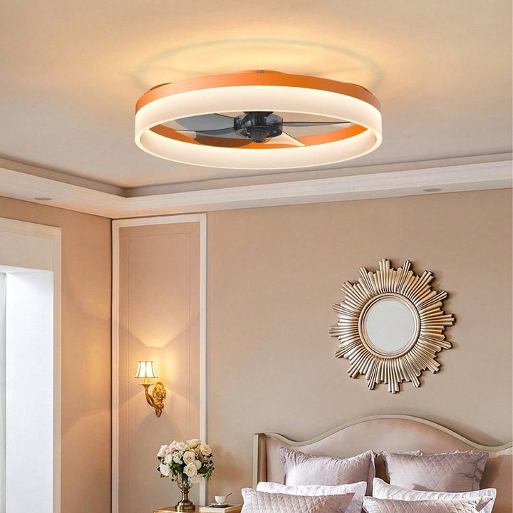 Dimmable LED Embedded Installation Of Thin Modern Ceiling Fans Image 4