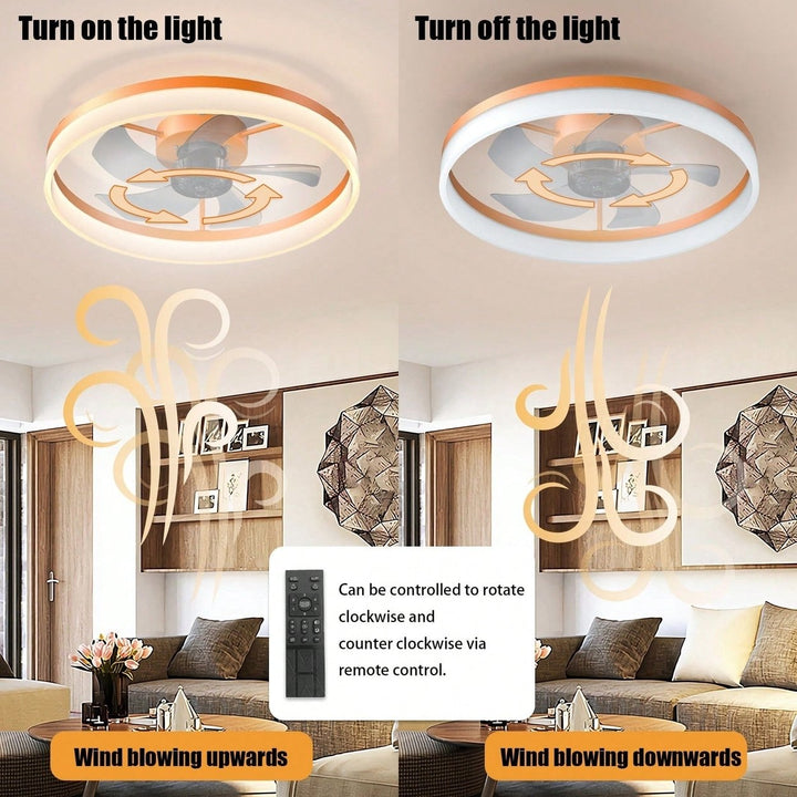 Dimmable LED Embedded Installation Of Thin Modern Ceiling Fans Image 6