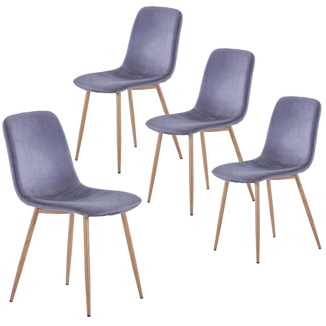 Dining Chair 4PCS GRAY Modern style technology.Suitable for restaurants, cafes, taverns, offices, living rooms, Image 3