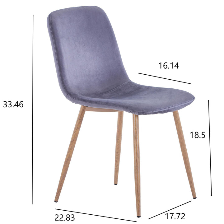 Dining Chair 4PCS GRAY Modern style technology.Suitable for restaurants, cafes, taverns, offices, living rooms, Image 10