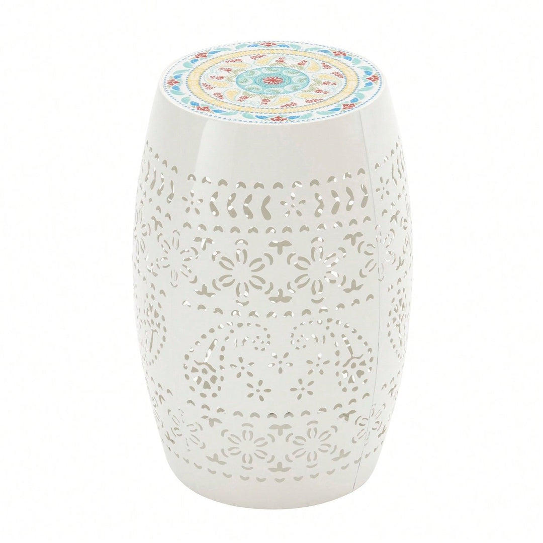 Elegant White 12-Inch Side Table For Versatile Image 1