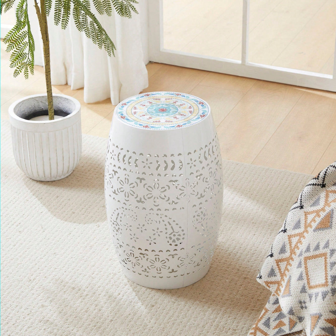 Elegant White 12-Inch Side Table For Versatile Image 7